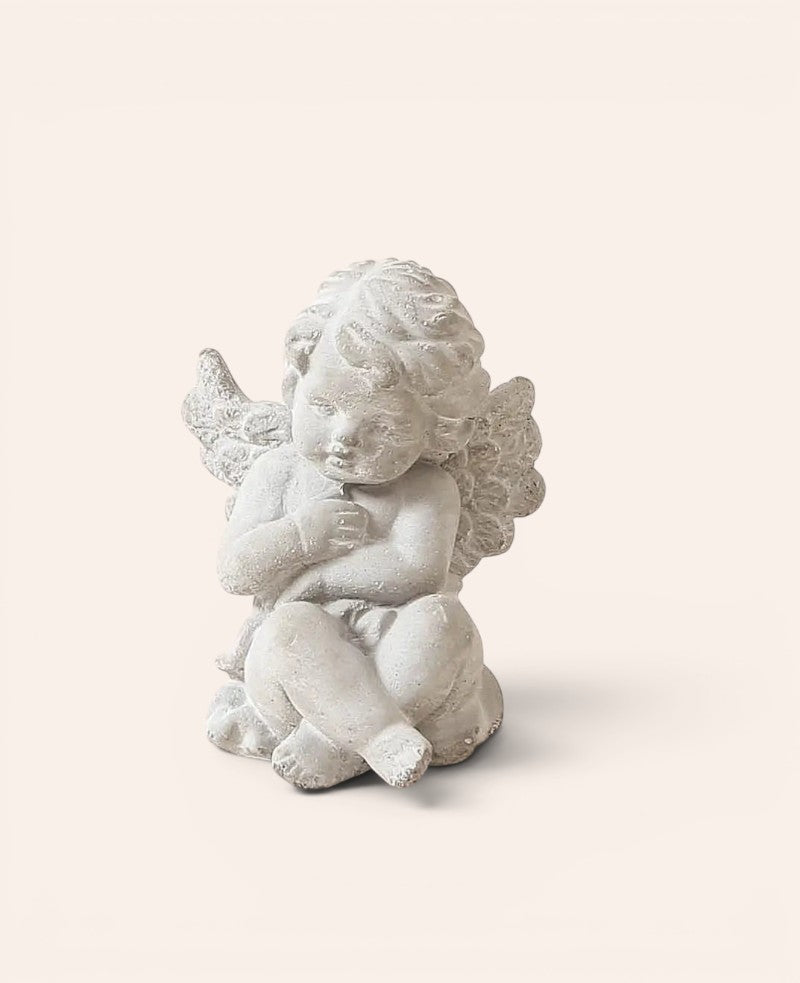 Zement Dekoration Engel, 14 x 12 x 16 cm