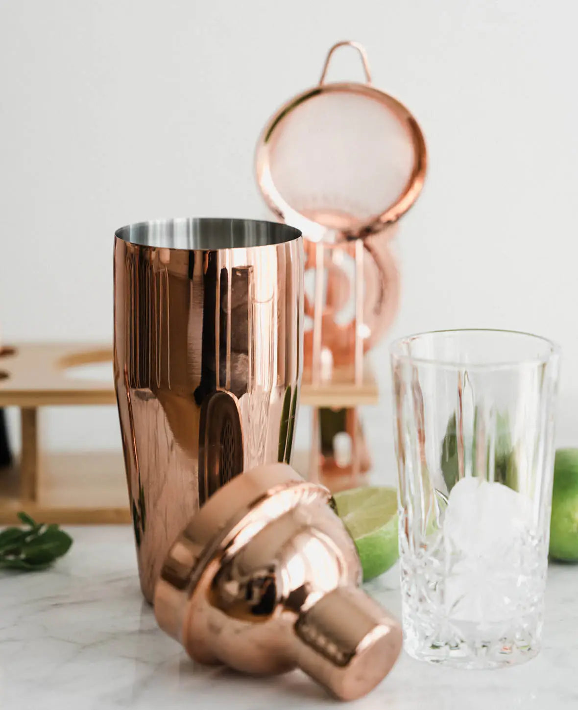 Edelstahl Cocktail Mixer Bar Shaker Kit – Roségold
