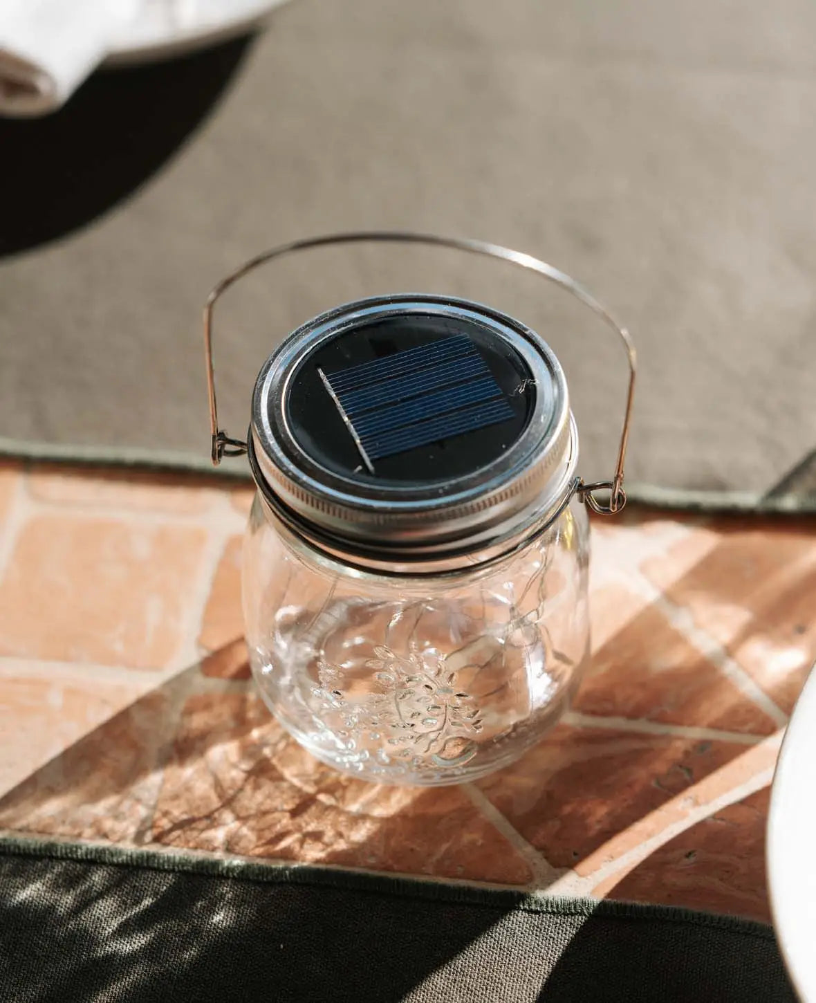 Deckel mit LED Solar Lichterkette, Warmweiss, 6 Stk.