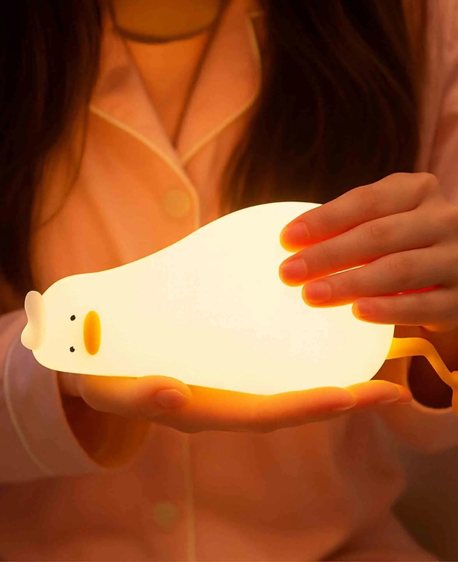 LED Nachtlicht Ente mit Touch, Weiss