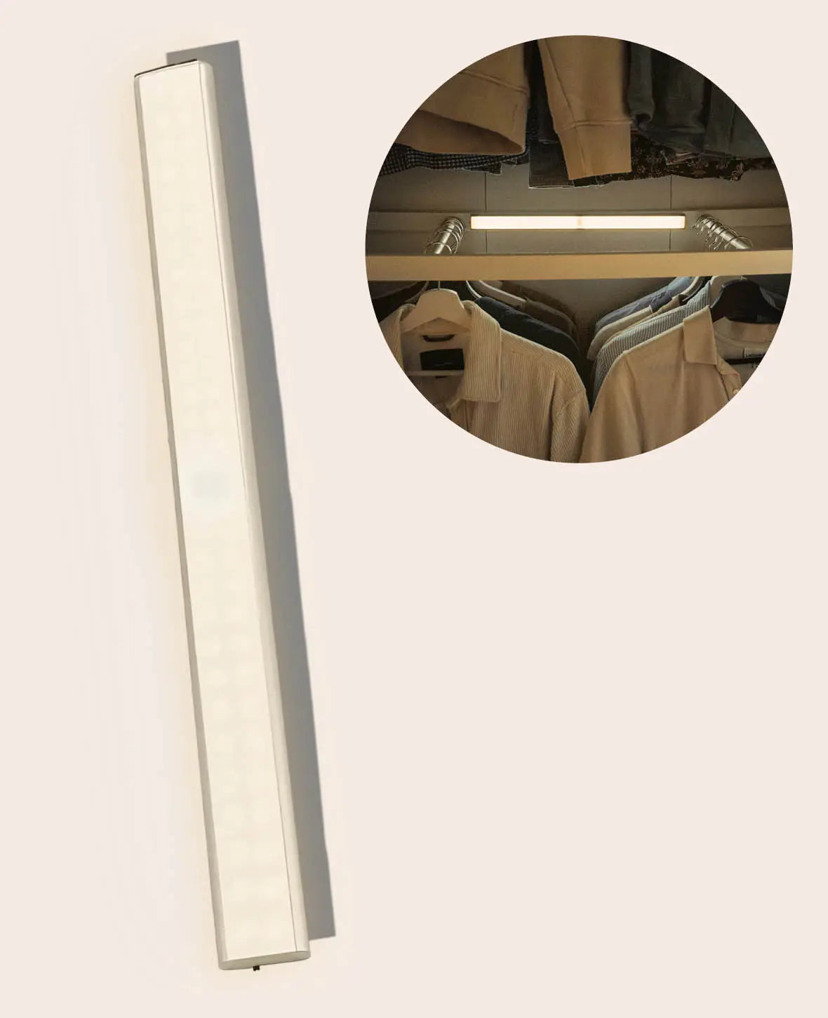 Magnetische, kabellose LED Lichtleiste mit Bewegungssensor – Warmweiss, 40 cm
