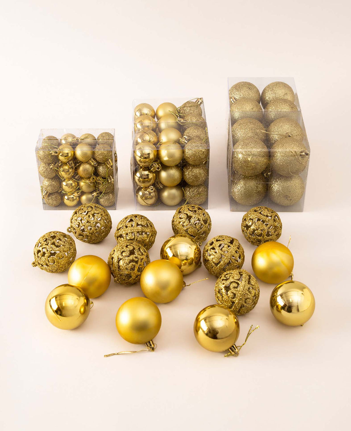 Christbaum Schmuck Weihnachtskugeln - Gold, 100 Stk.