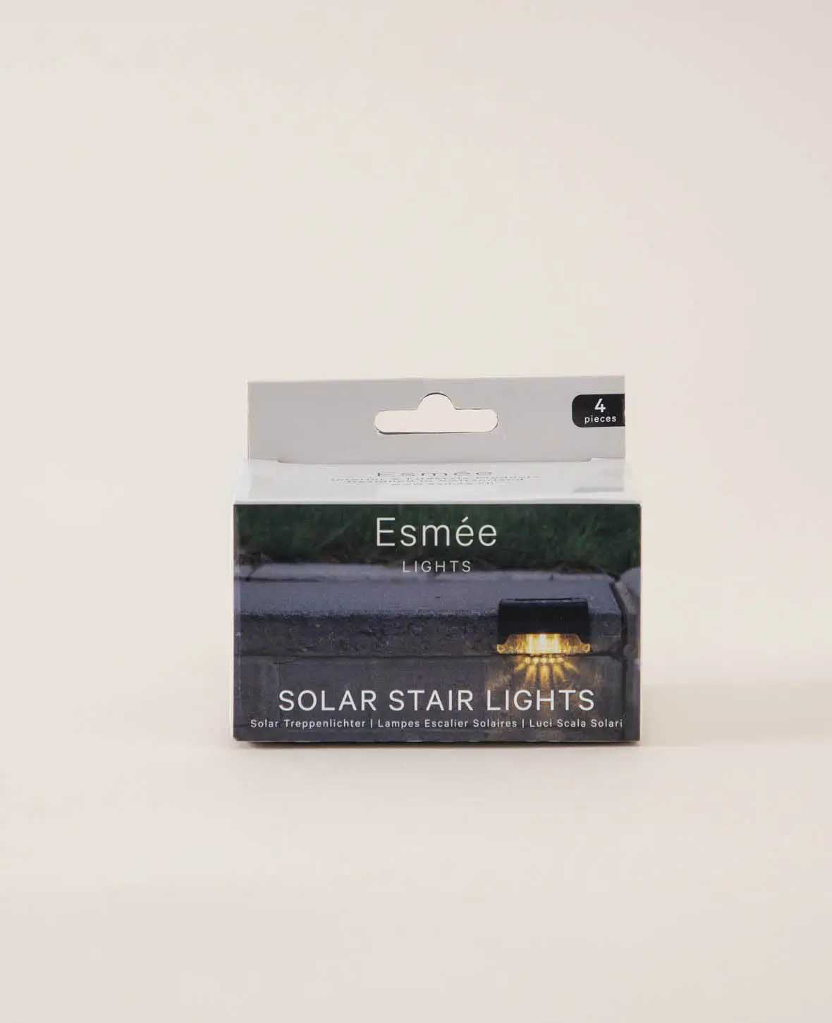 Solar Outdoor Lampe LED Leuchte für Treppen, 4er Set