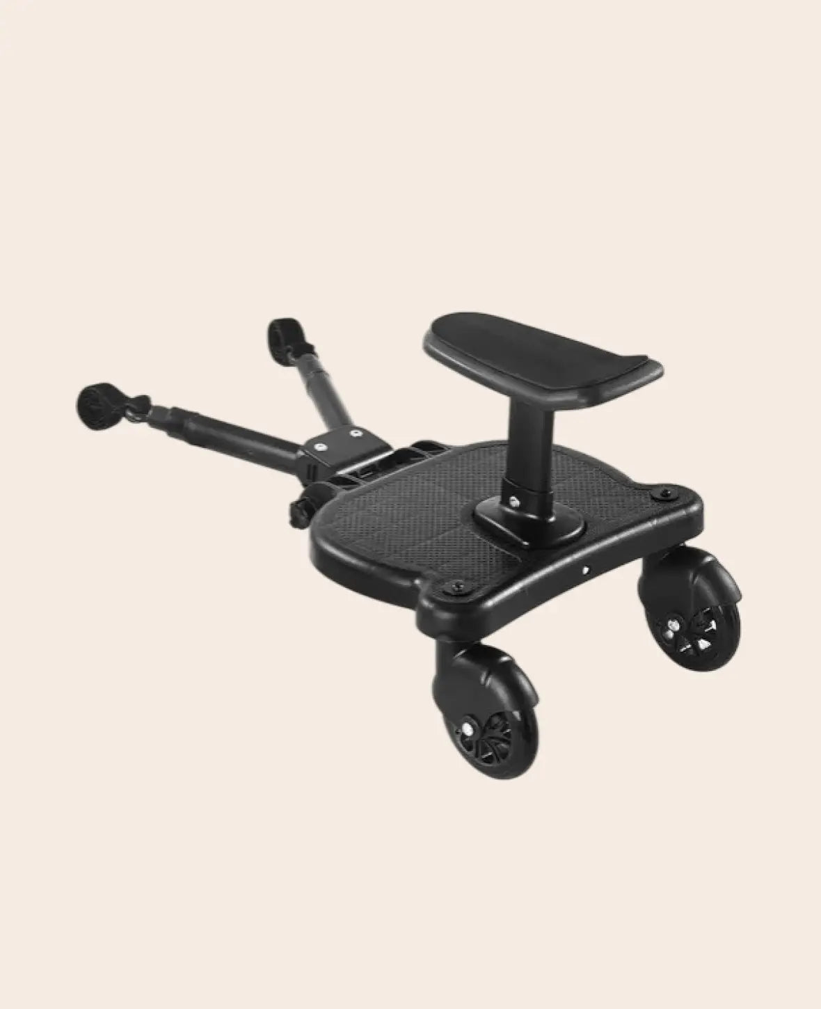Kinderwagen Rollbrett Buggy Trittbrett mit Sitz - Schwarz