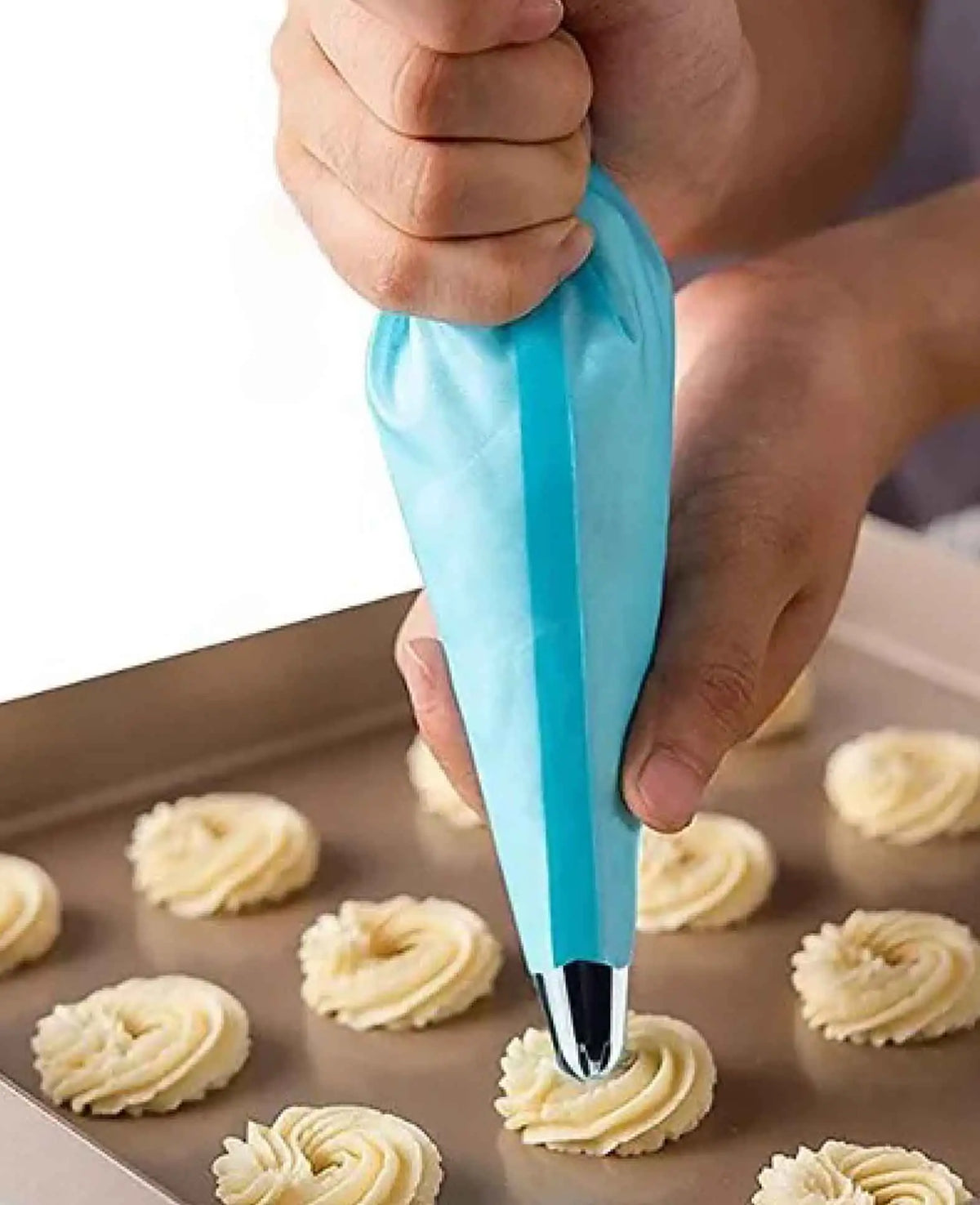 Silikon Spritzbeutel Kuchen Deko Kit - Blau, 21-tlg. Set