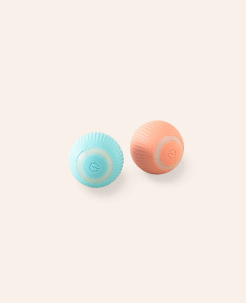 USB Katzen Spielzeug Rollender Spielball - Blau / Rosa, Ø43mm, 2 Stk.