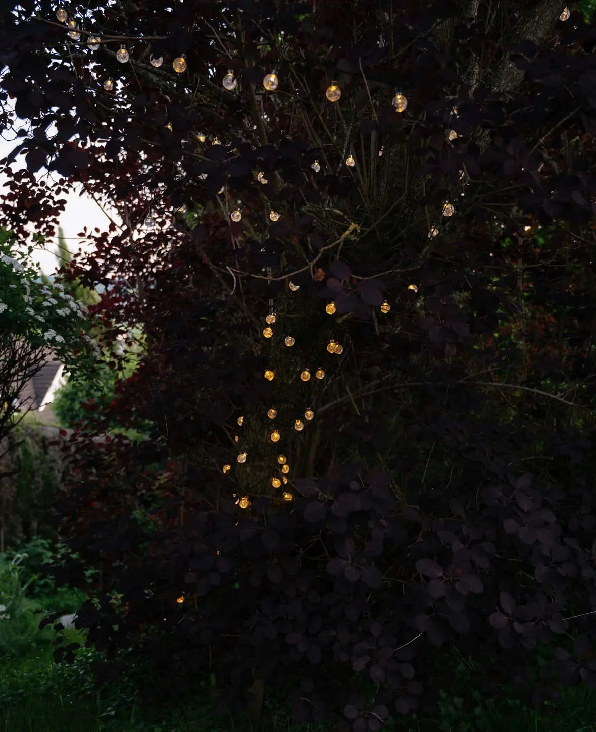 LED Deko Solar Lichterkette Kugeln Outdoor Beleuchtung IP44, 12 m