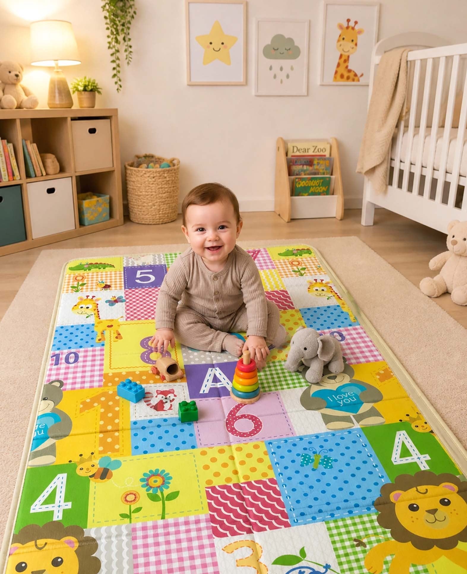 Faltbare Schaumstoff Spielmatte Doppelseitiger - Bunt, 180x100cm