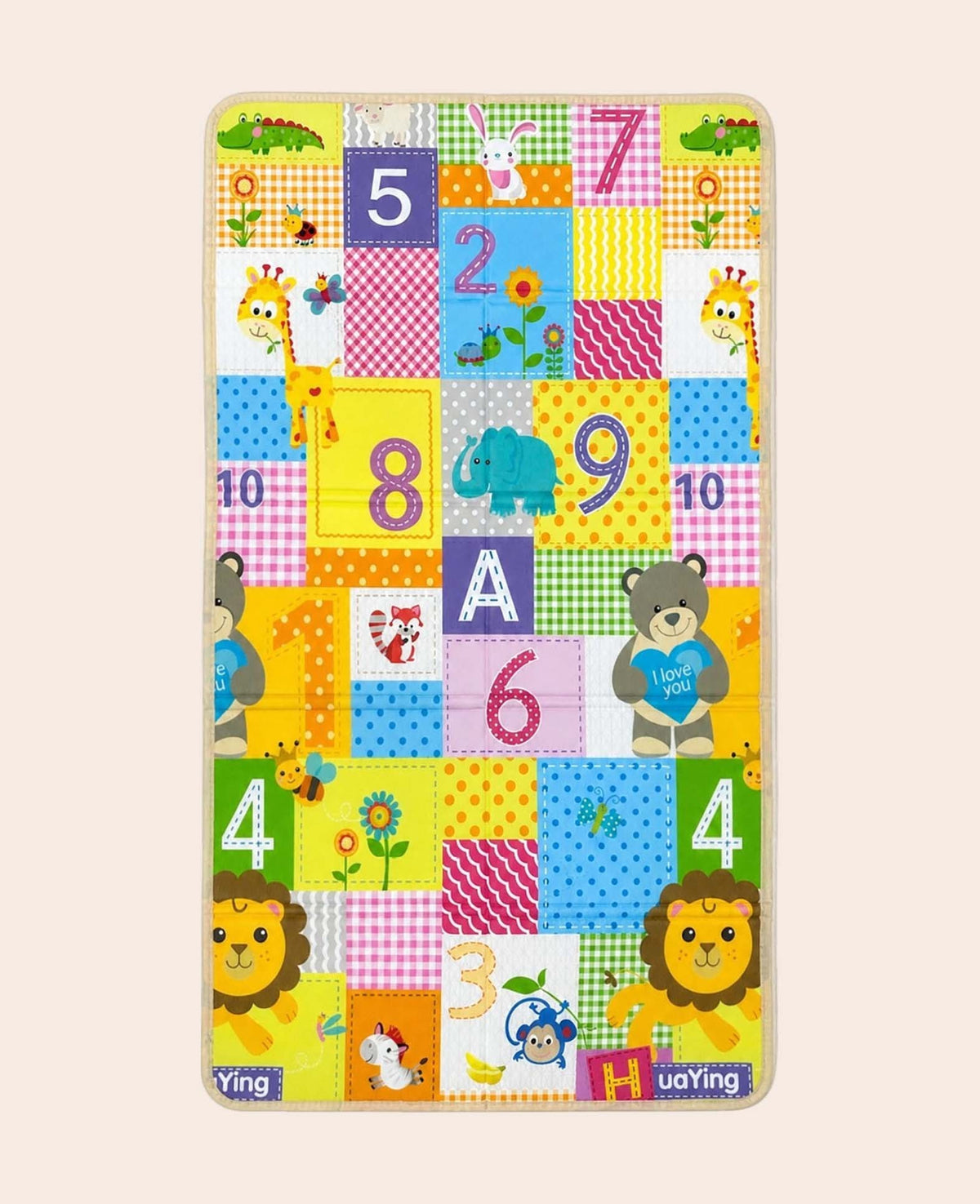 Faltbare Schaumstoff Spielmatte Doppelseitiger - Bunt, 180x100cm