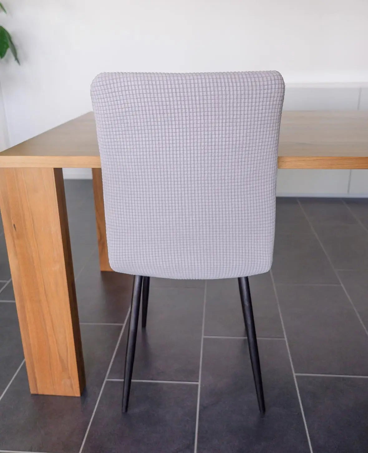 (35x60cm) Stretch Stuhl Überzug Home Deko Moderne Stuhlhusse - Grau
