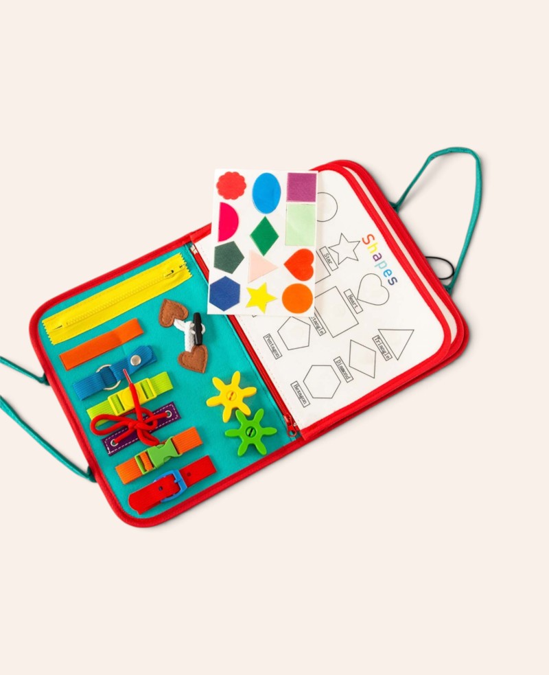 Lernspielzeug Klett Busy Board – 59 Teile, Montessori Prinzip