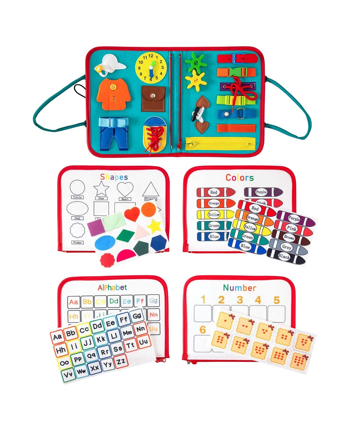 Lernspielzeug Klett Busy Board – 59 Teile, Montessori Prinzip