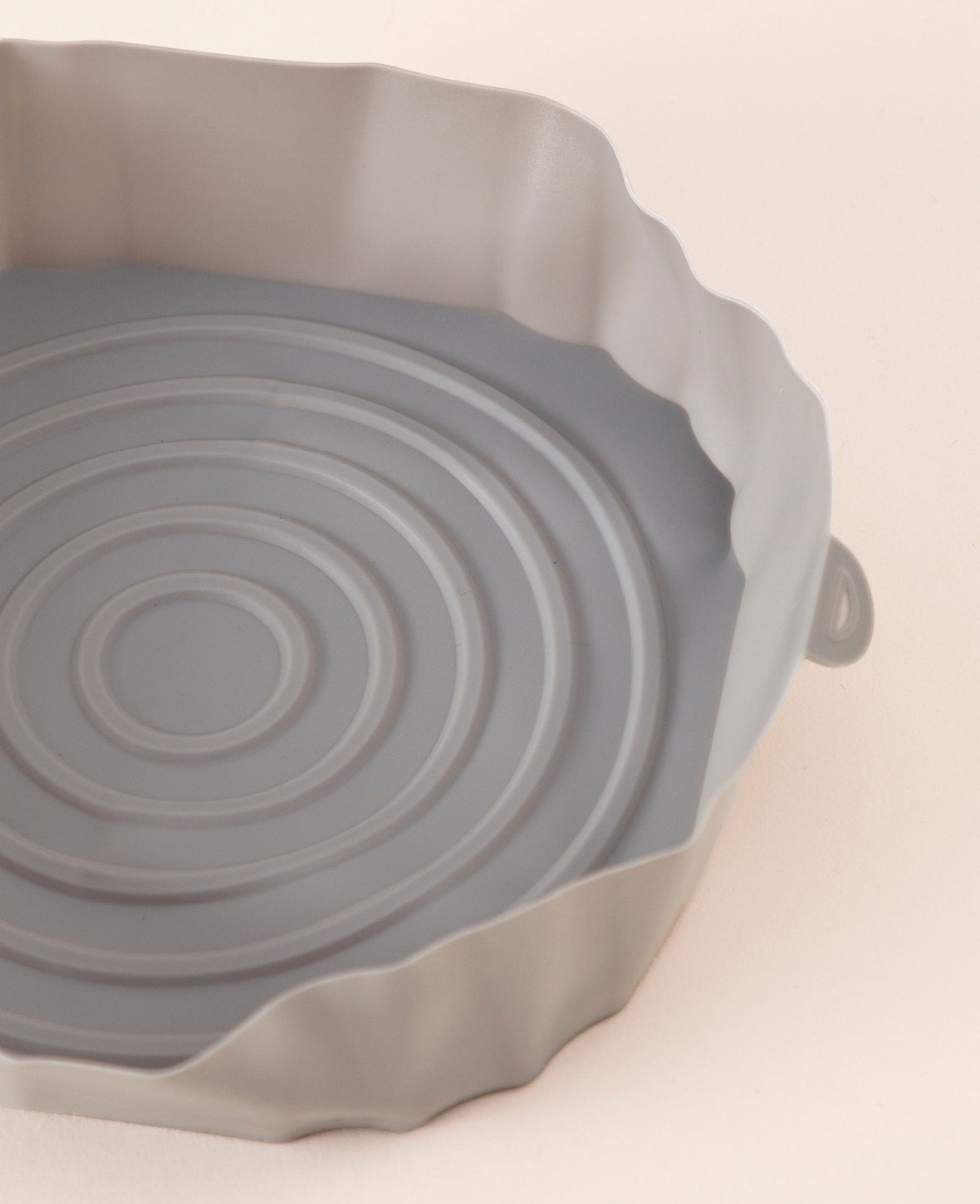 Silikon Schale Heissluft Fritteuse Korb für Air Fryer, Grau, Ø20cm