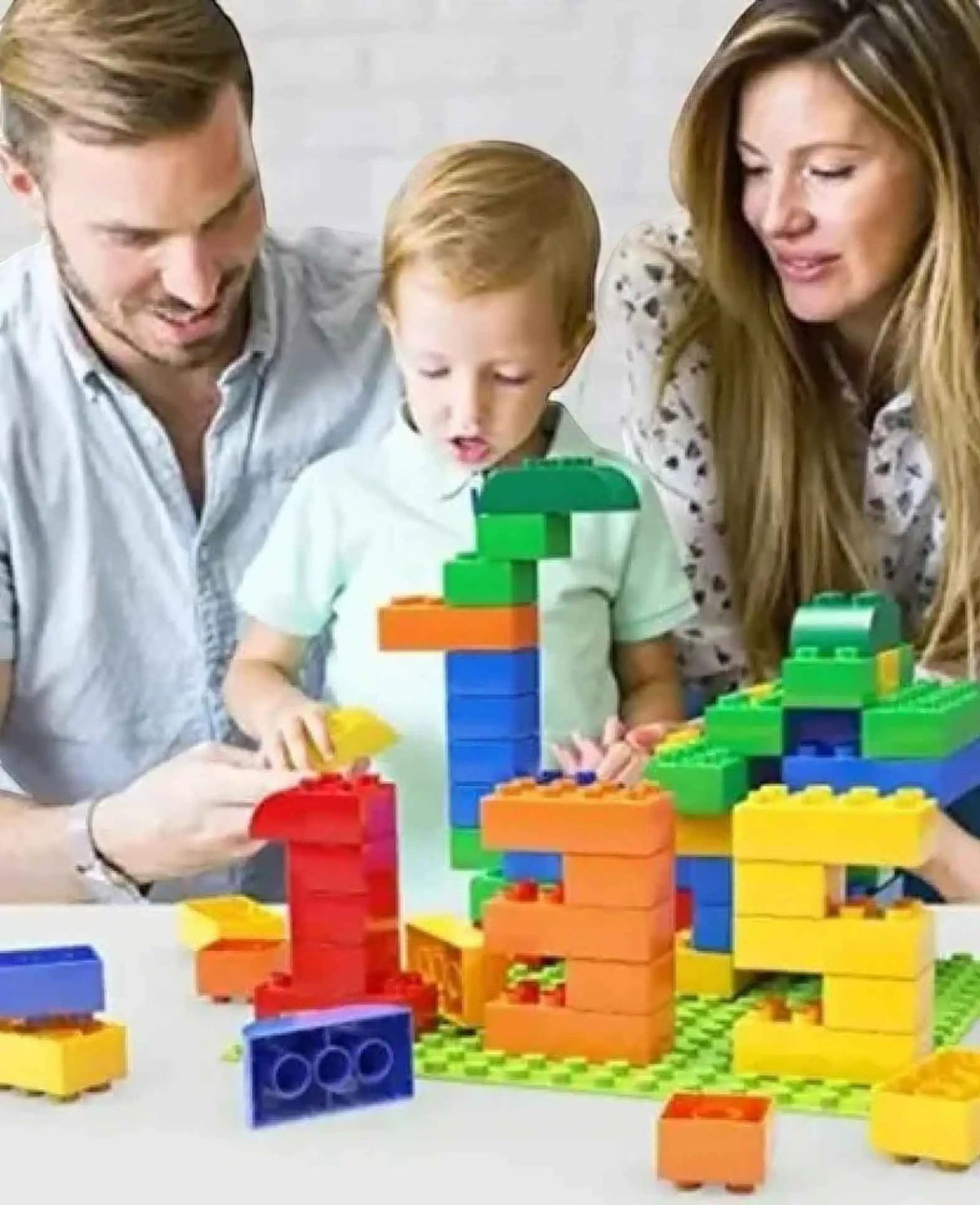 Kunstoff Bausteine Kinder Klemmbausteine Bauklötze, Assortiert, 50 Stk.