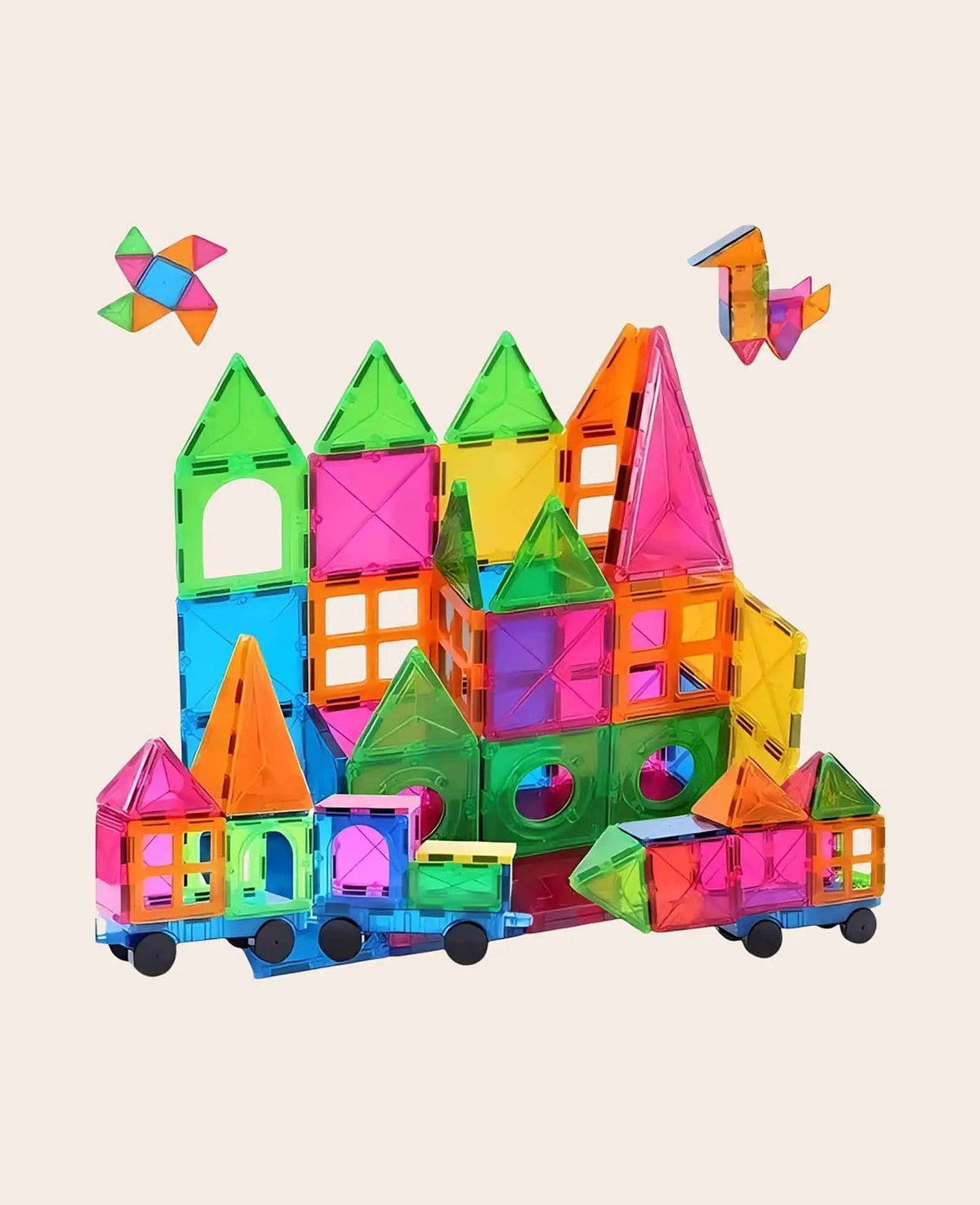 Magnetische Bausteine für Kinder, 60-tlg.