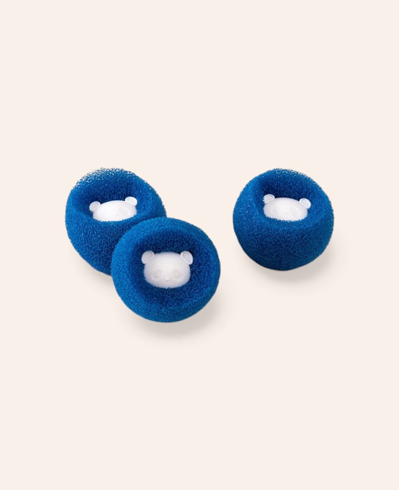Wiederverwendbarer Fussel Ball Tierhaarentferner, Blau, Ø6cm, 3 Stk.