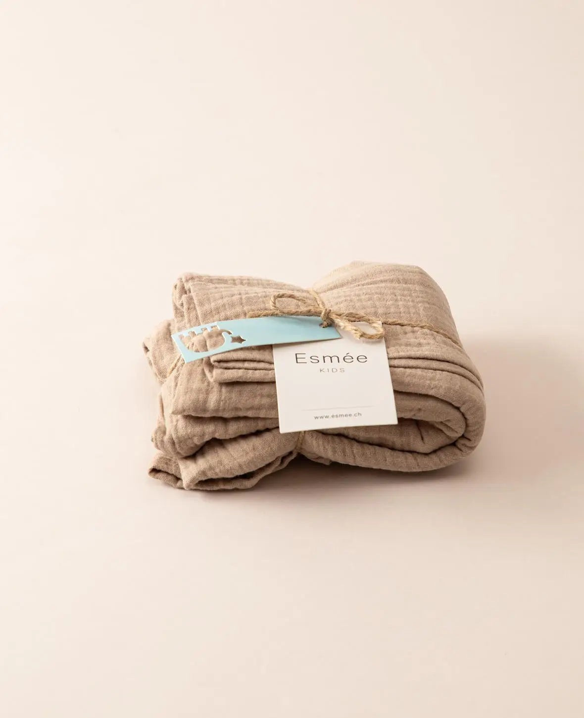 Baby Stilltuch, Baumwoll Musselin, Beige, 95x75cm