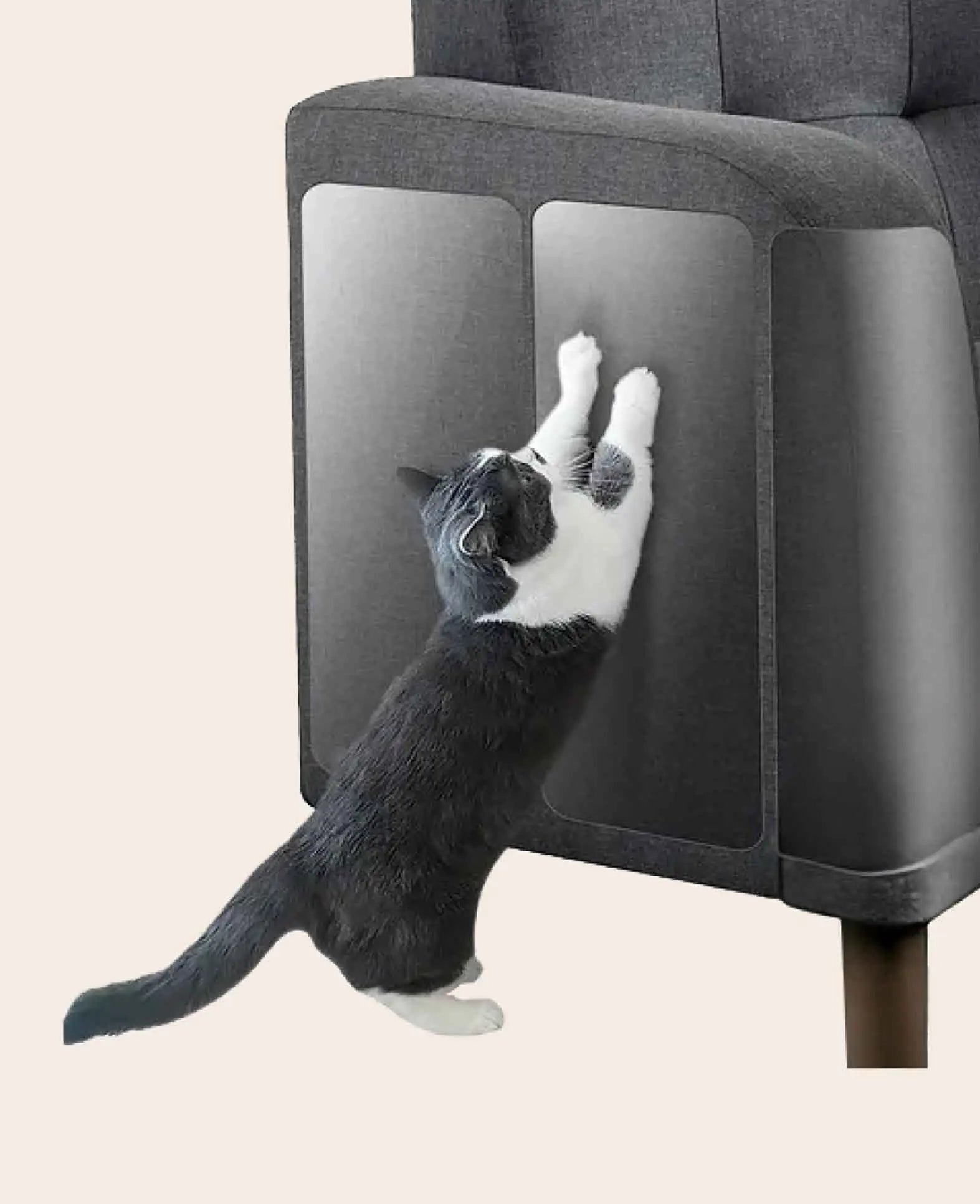 Selbstklebender Katzenkratzschutz – Transparent, 45x30 cm, 8 Stk.