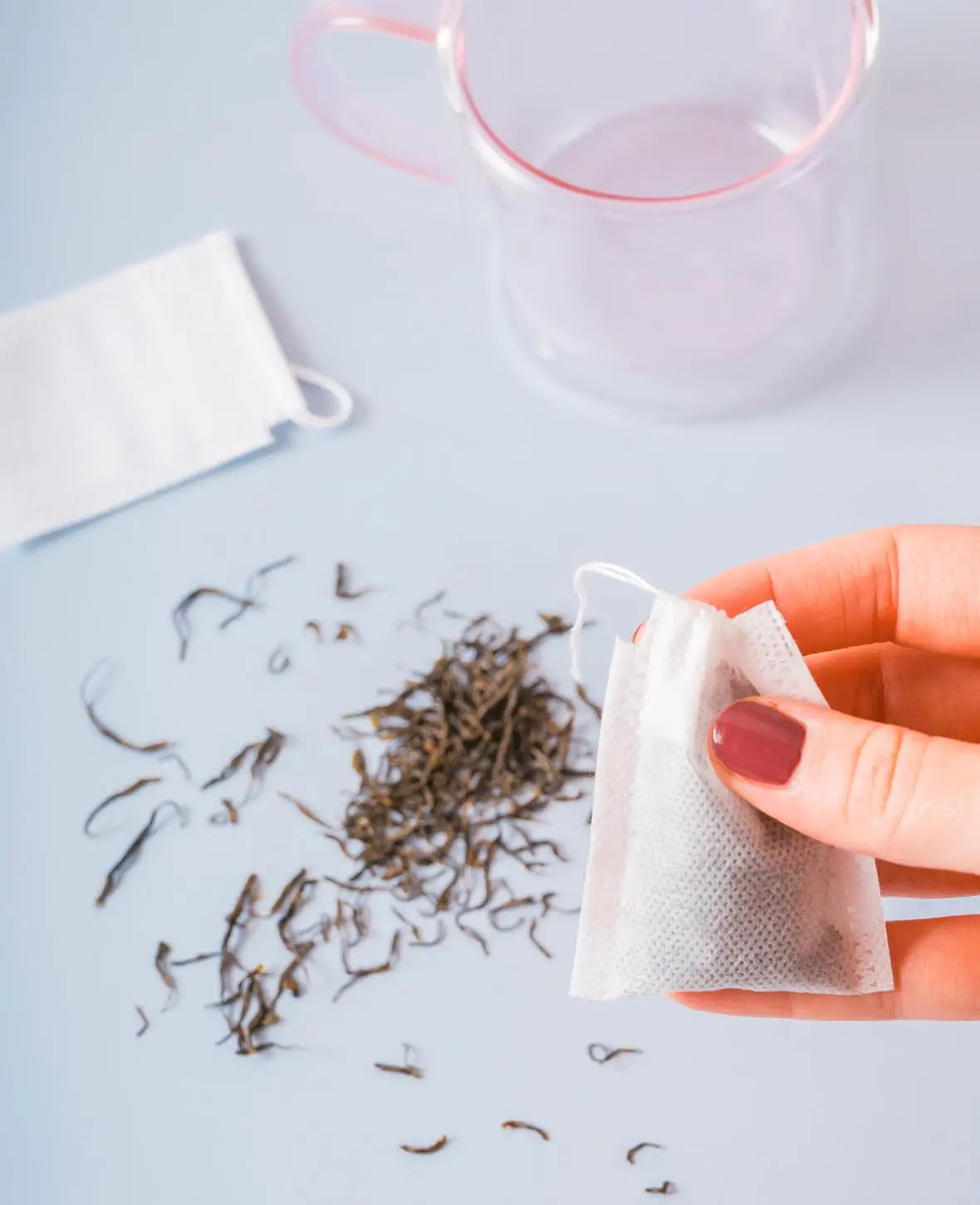 100 Stück Teebeutel zum Selbstbefüllen, für losen Tee, mit Kordelzug