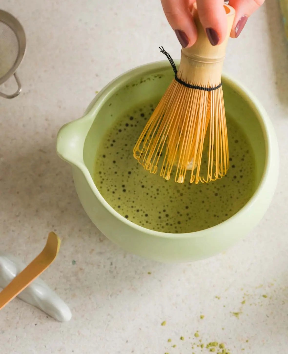 Keramik Matcha Tee Kit - Mint, 7-tlg. Set