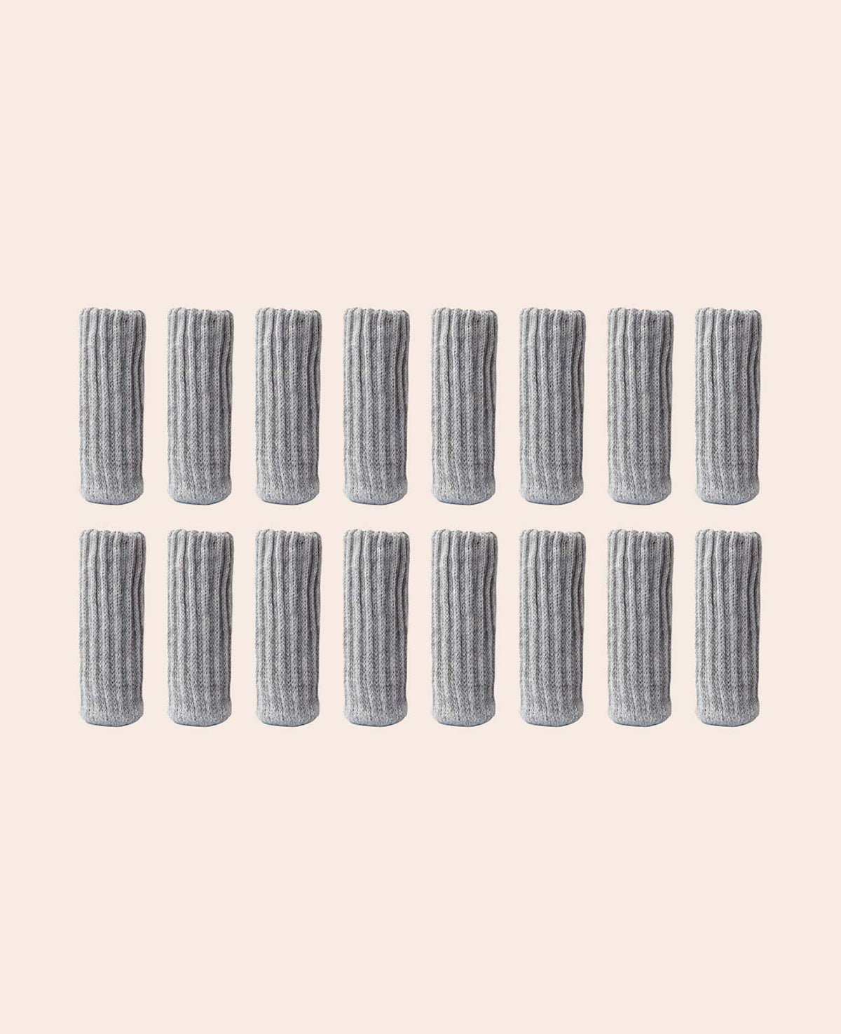 (16er Set) Stuhlbein Stoff Stulpen - Grau