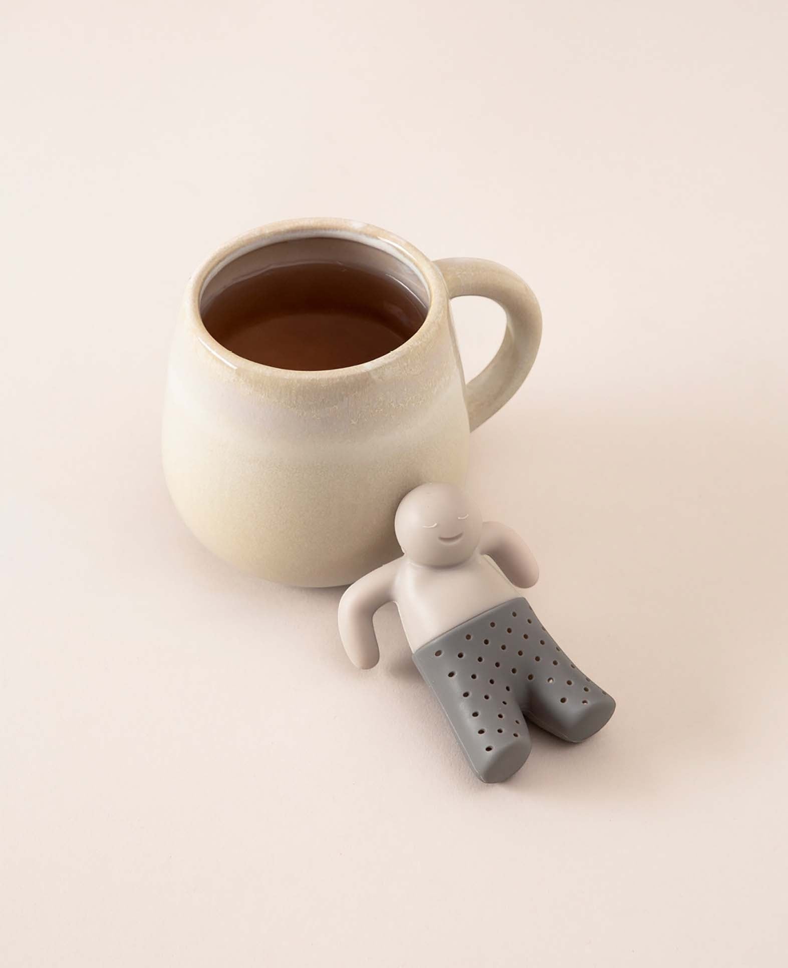 Silikon Infuser Teemännchen Teesieb Teekugel für losen Tee - Grau