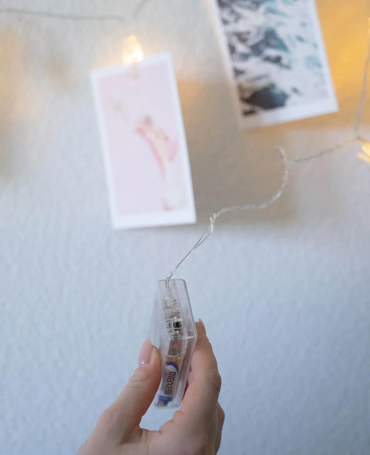 LED Lichterkette mit Foto Clips / Klammern (Batteriebetrieben) - Warmweiss, 2.2 m