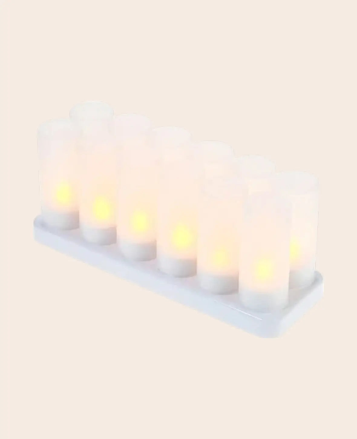 2in1 Flackernde LED Teelichter / Laternen - Warmweiss, 12 Stk.