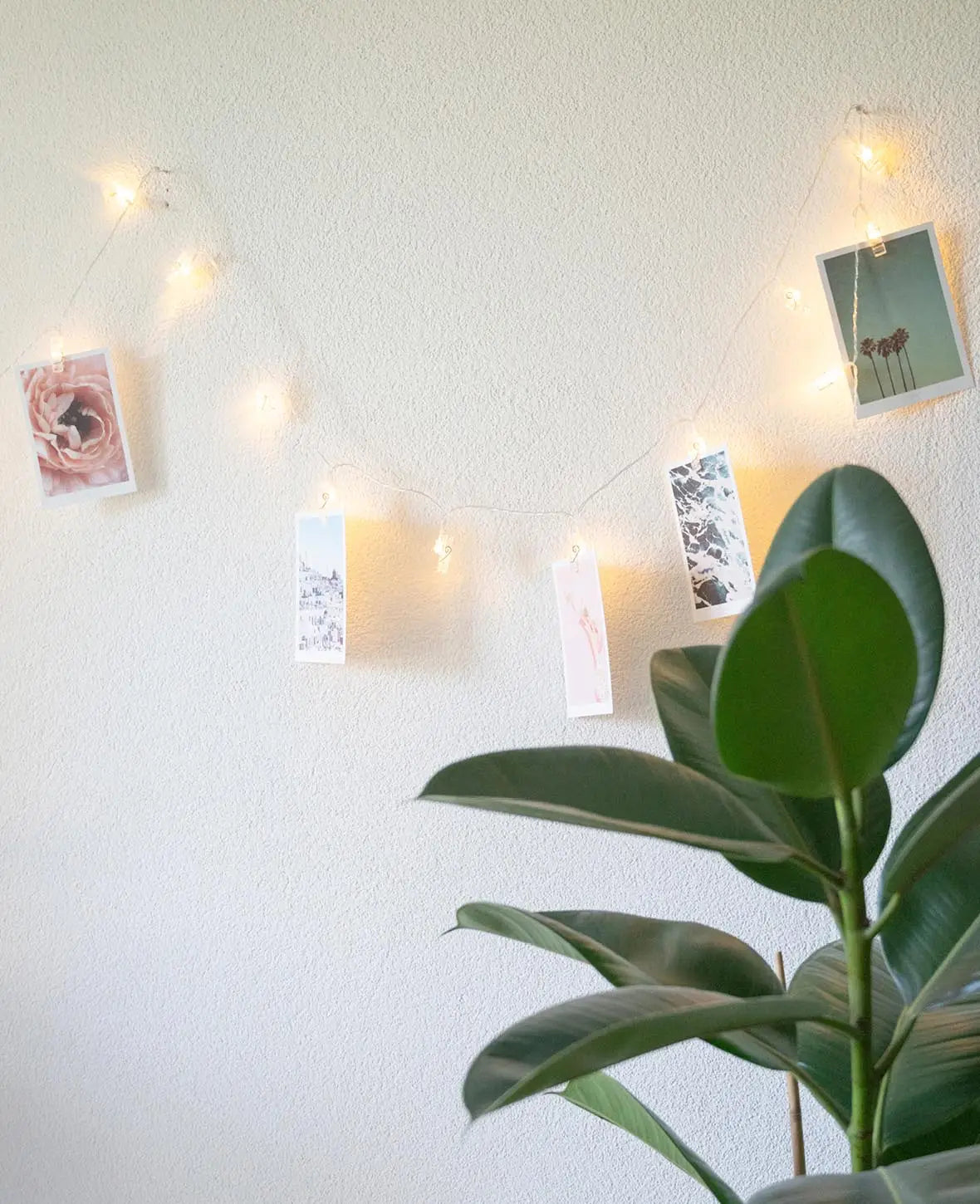 LED Lichterkette mit Foto Clips / Klammern (Batteriebetrieben) - Warmweiss, 2.2 m