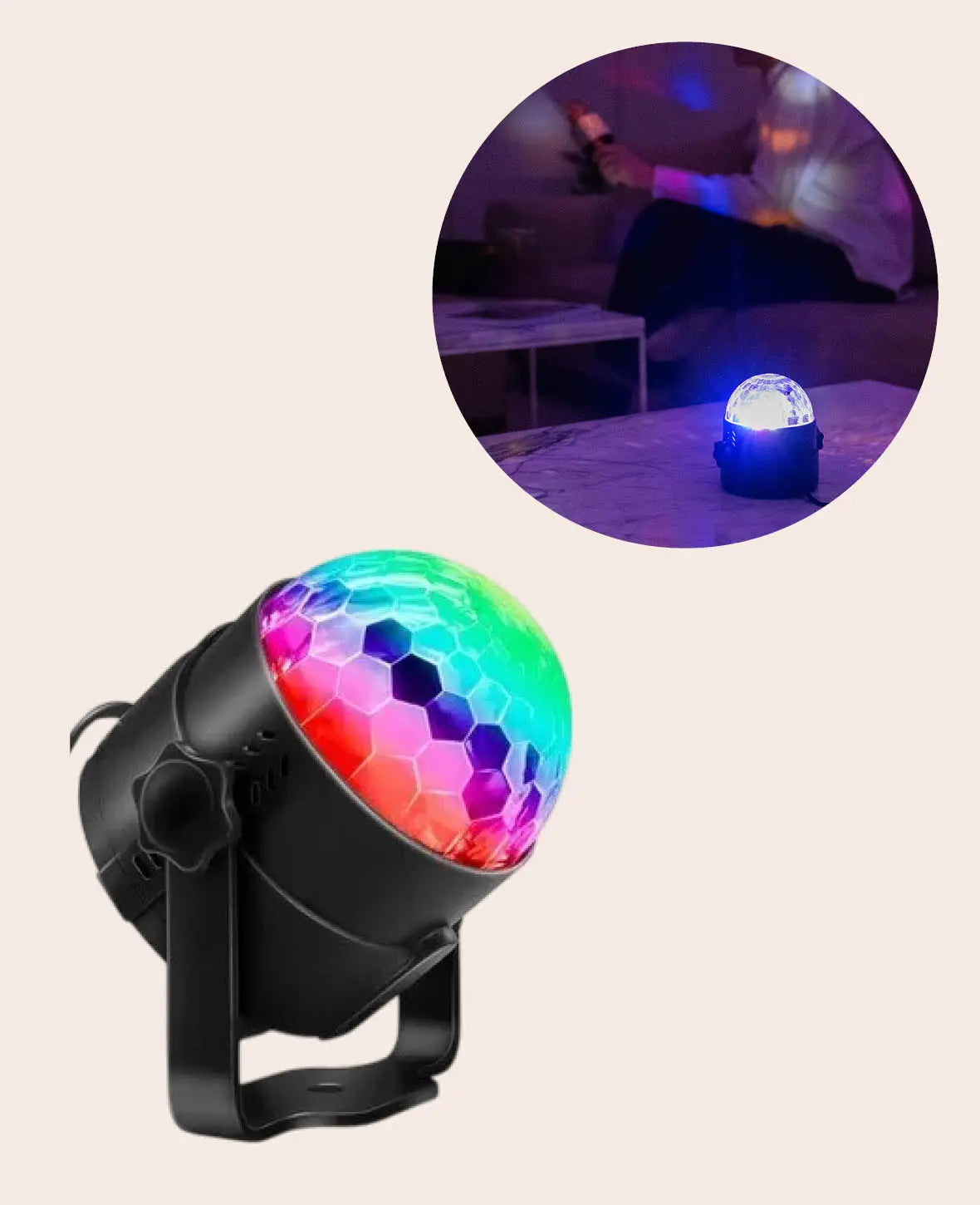 Soundgesteuerte 6W LED Discokugel Partylicht mit Fernbedienung