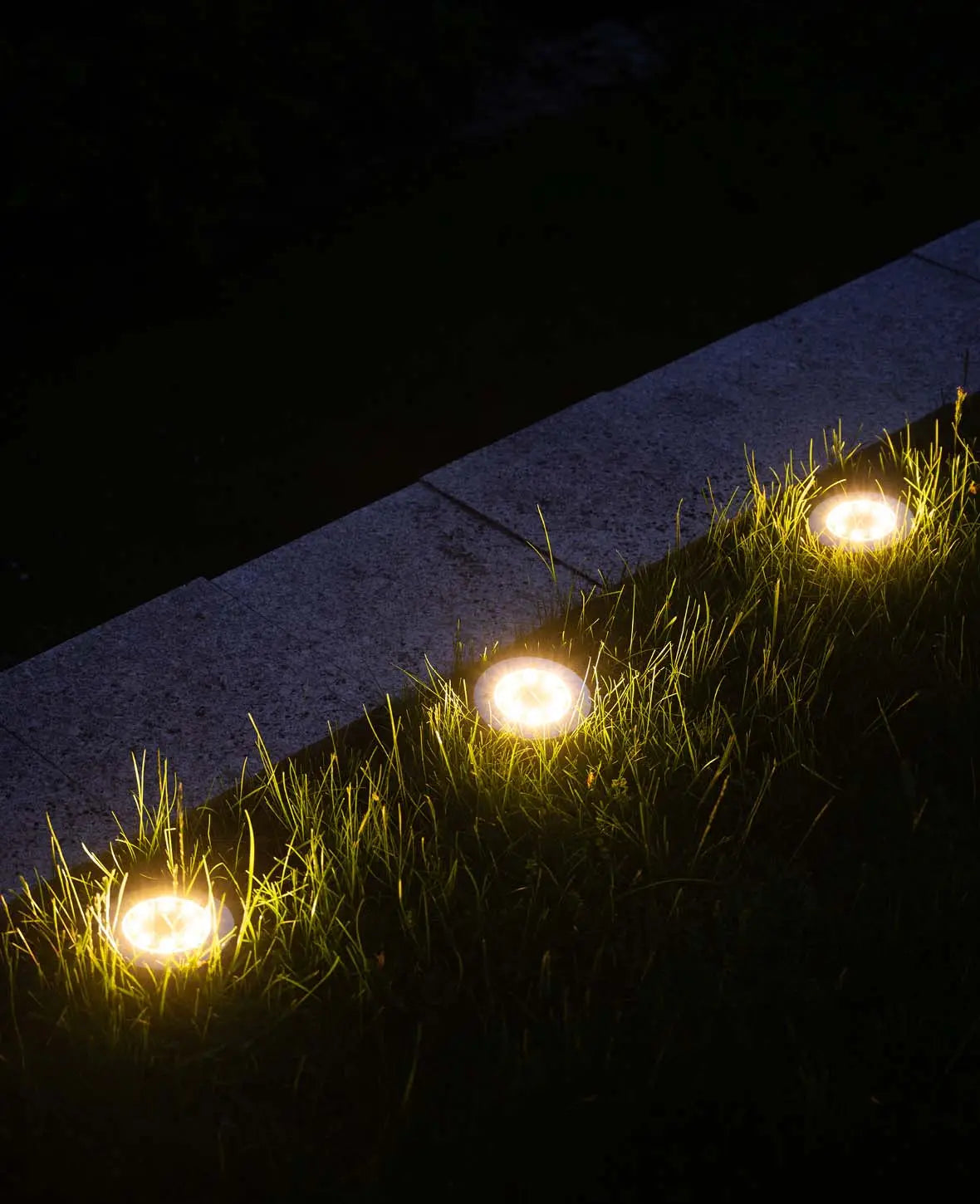 Wasserfeste Solar LED Lampe / Webgeleuchtung aus Edelstahl, 4 Stk.