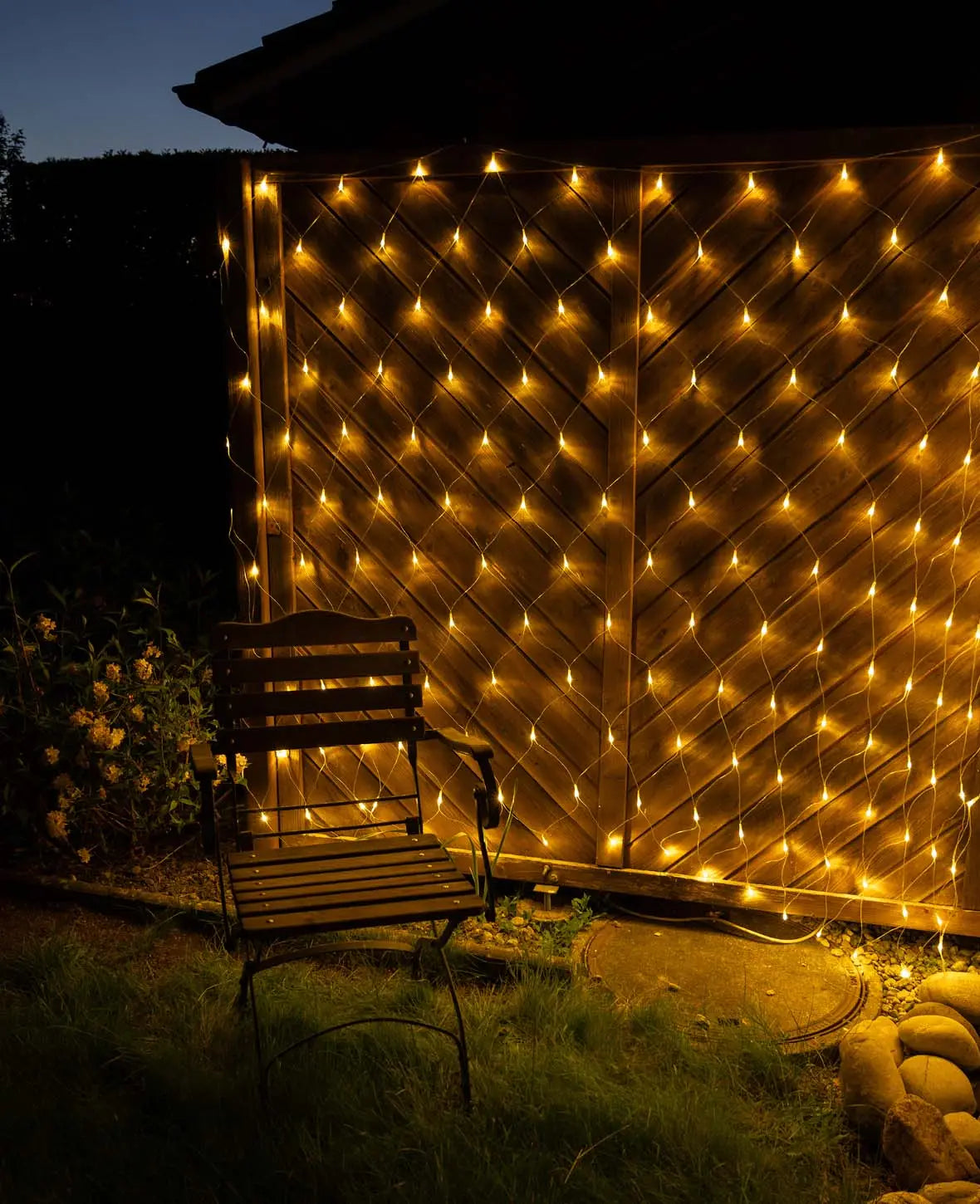 Netz / Vorhang LED Lichterkette, Warmweiss, 3 × 2m