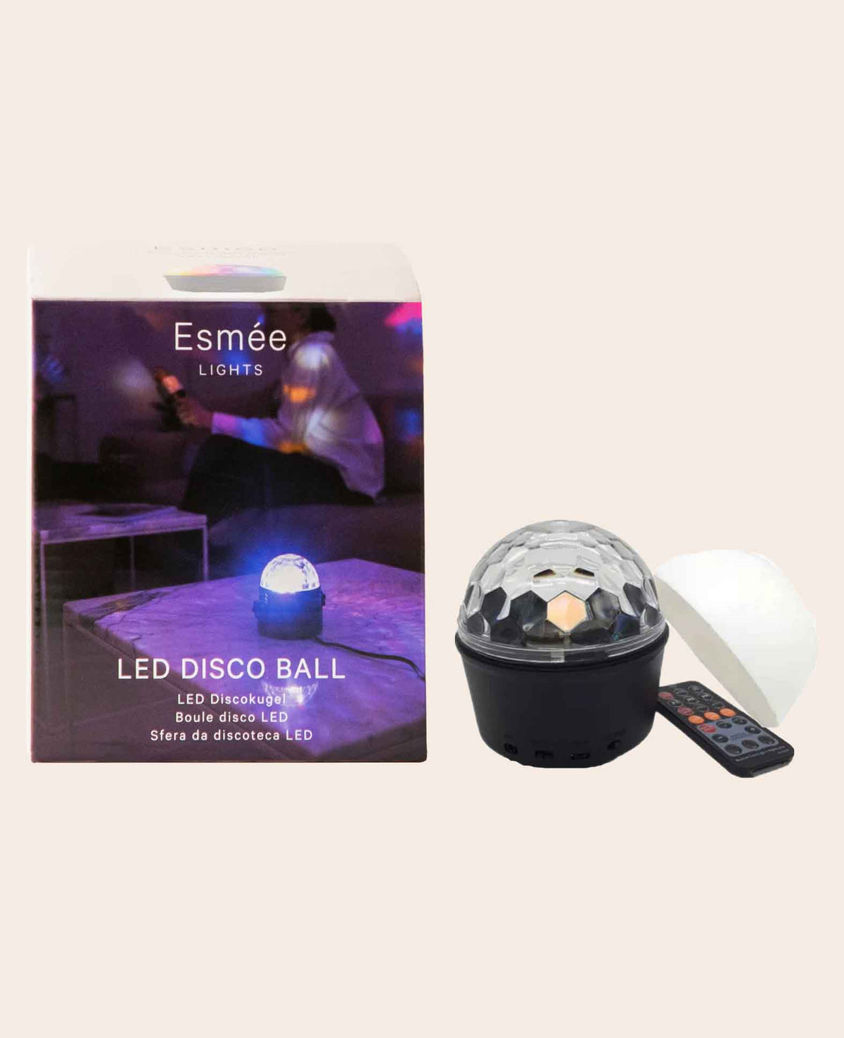 Soundgesteuerte LED Discokugel, Multicolor Partylicht mit Fernbedienung