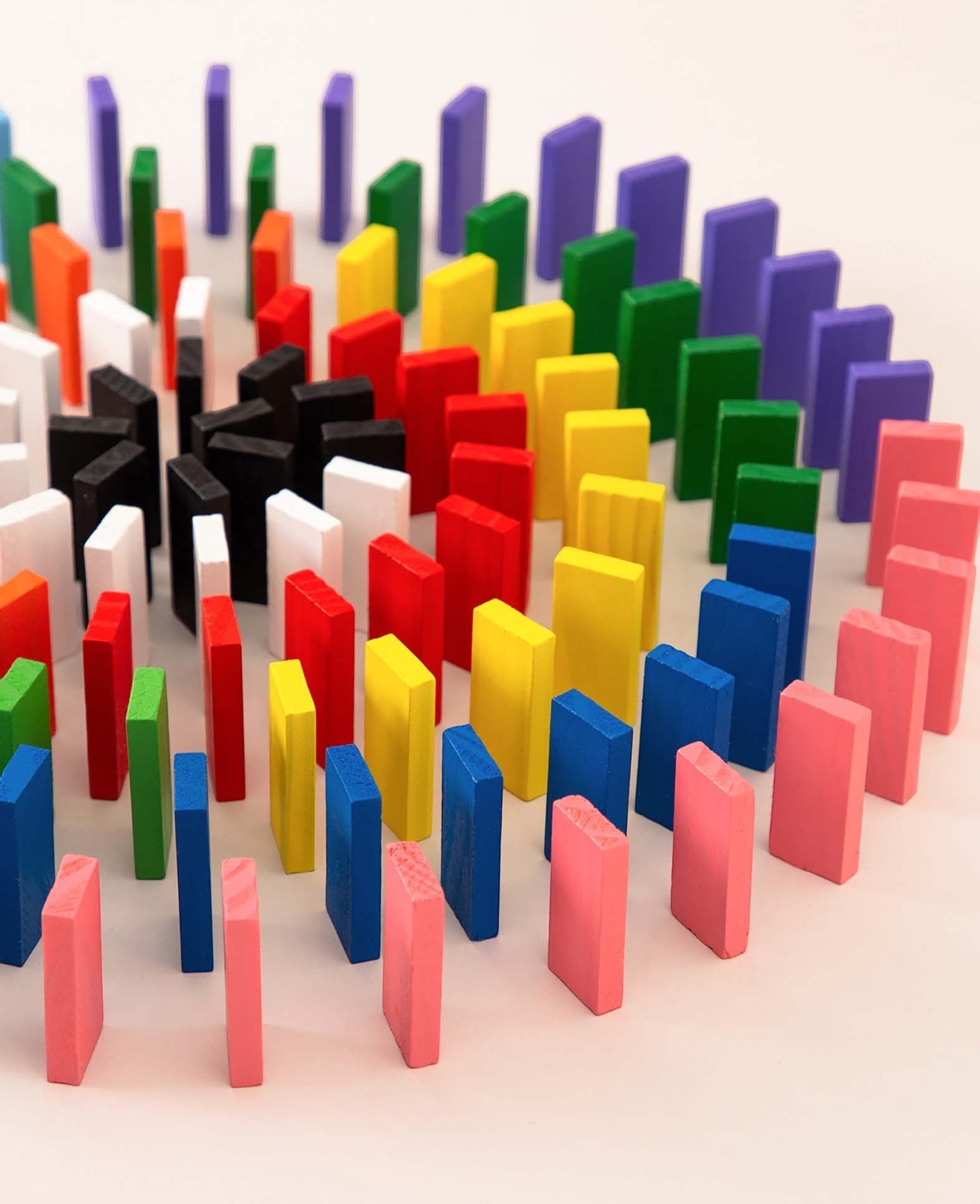 (120er Set) Holz Domino Blöcke Kinderspiel / Holzspiel / Familienspiel