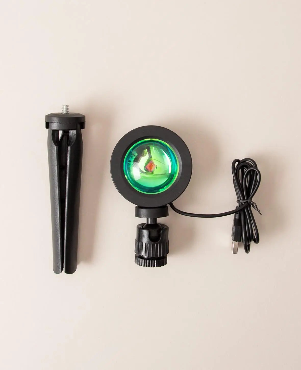 Sonnenuntergang Projektor Lampe USB Nachtlicht mit Tripod Stativ, Schwarz