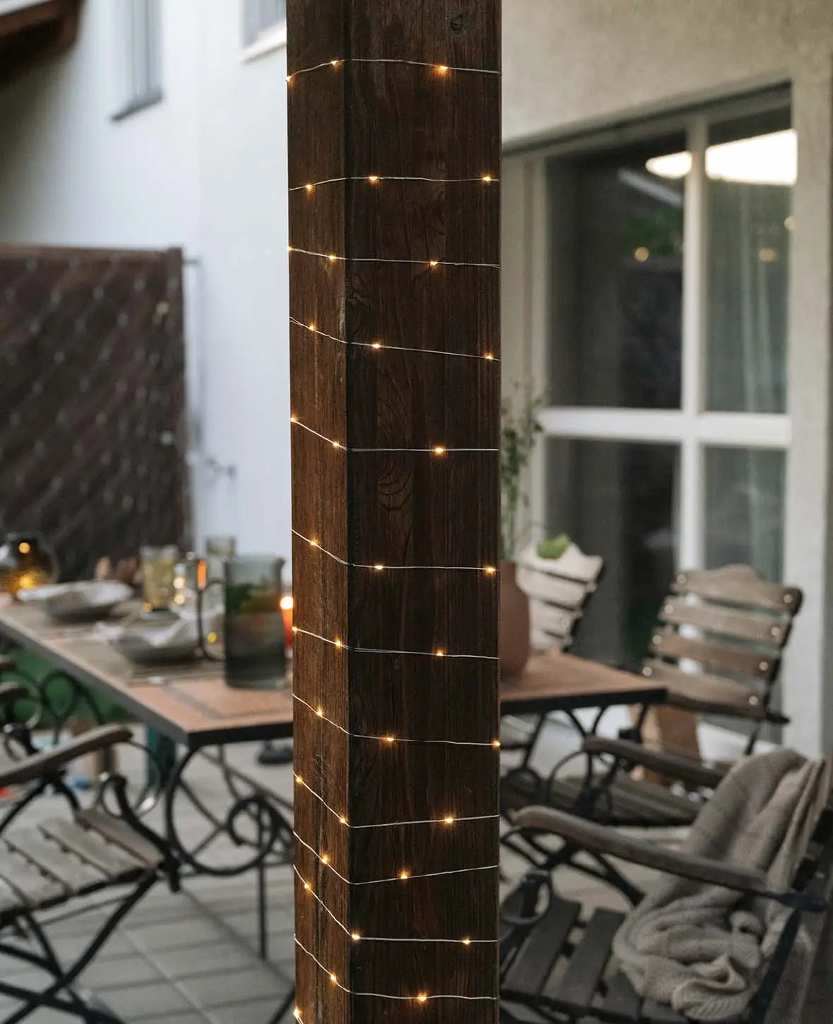 LED Draht Lichterkette mit 8 Modi - Warmweiss, 20 m