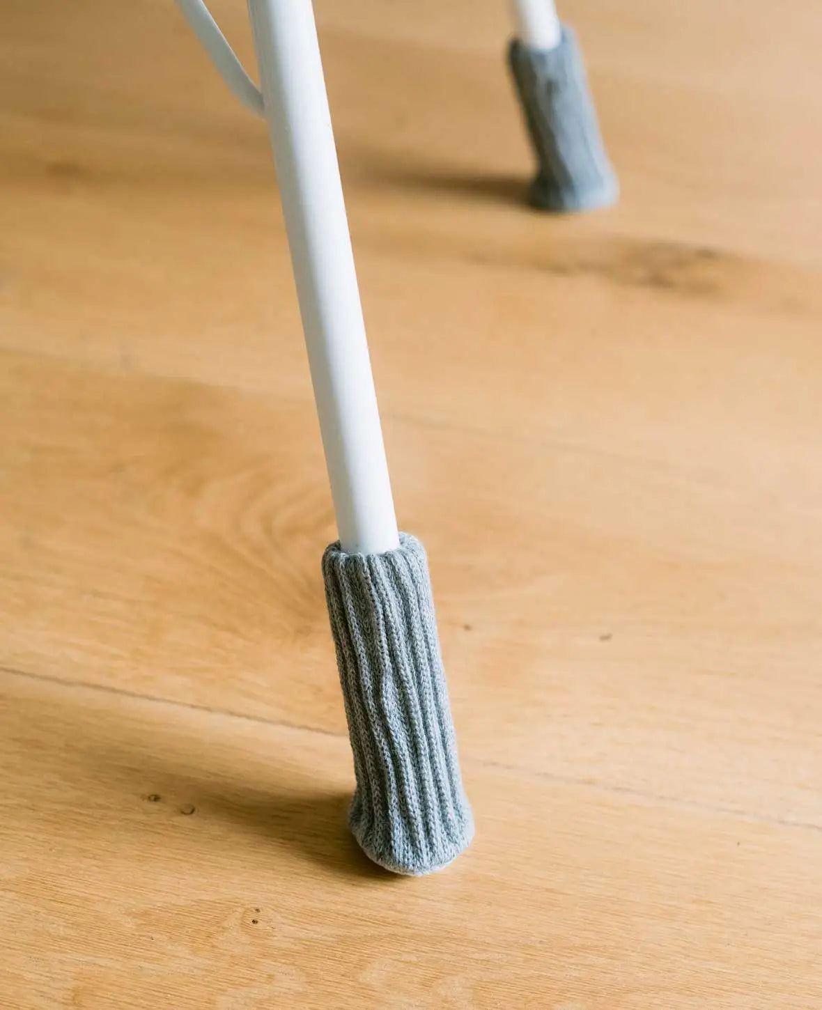 (4er) Stoff Stuhlbein Stulpen Schutz – Grau