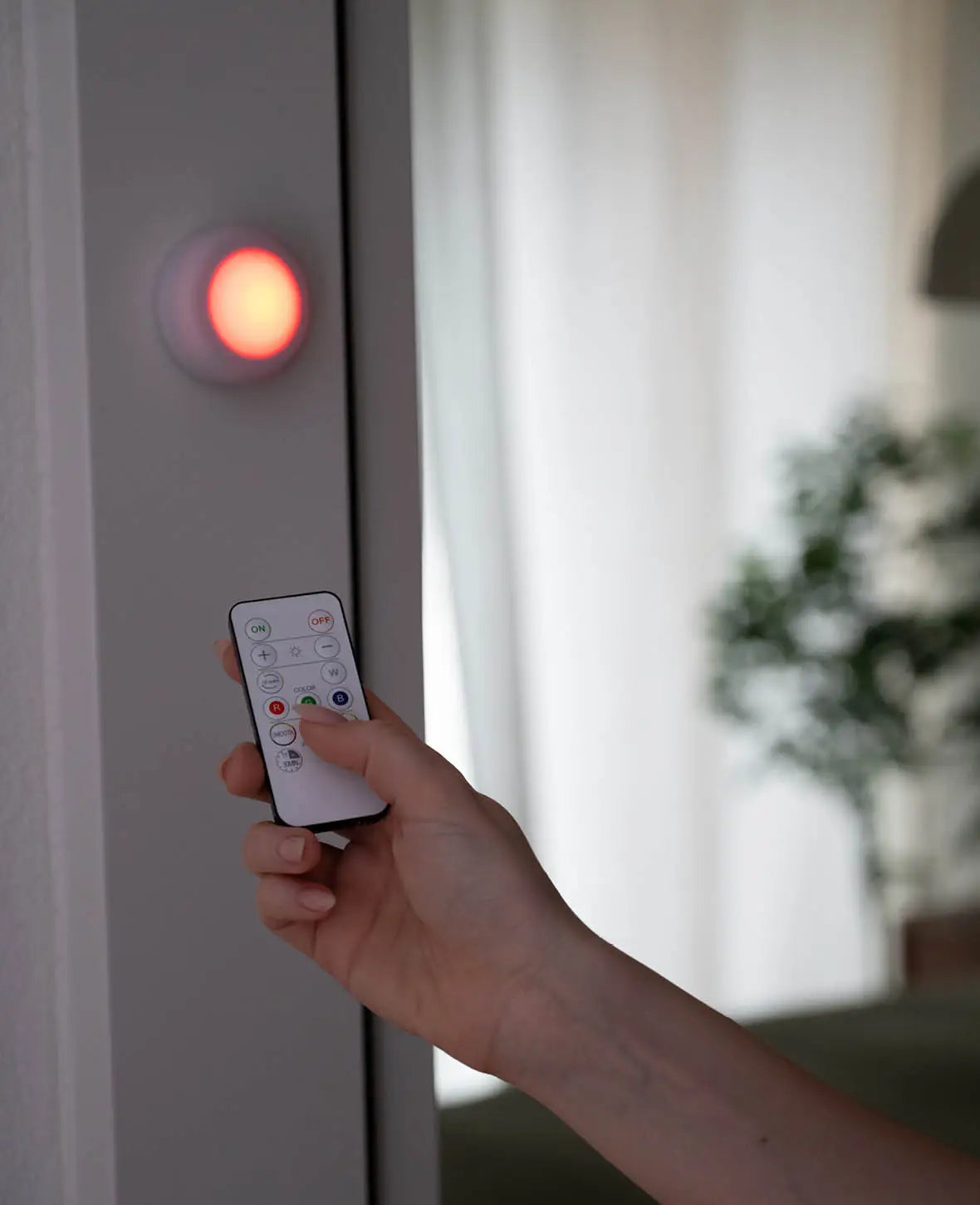 Kabelloses RGB LED Licht Nachtlicht mit Touch Control/Fernbedienung, Weiss