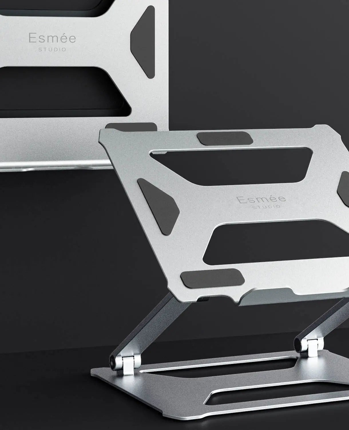 Verstellbarer Laptopstand, silberner Laptophalter für's Homeoffice