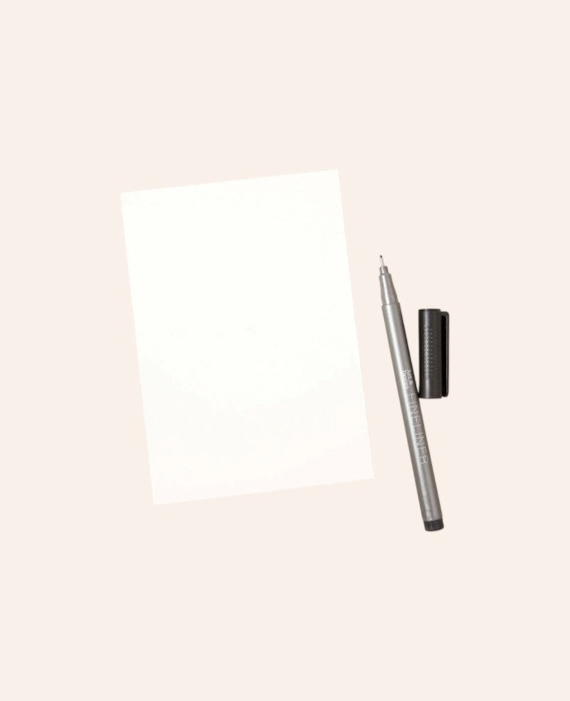 Grusskarte / Postkarte Hochformat "oui oui", 10.5 x 14.8 cm, weisses Naturpapier mit farbigem Print
