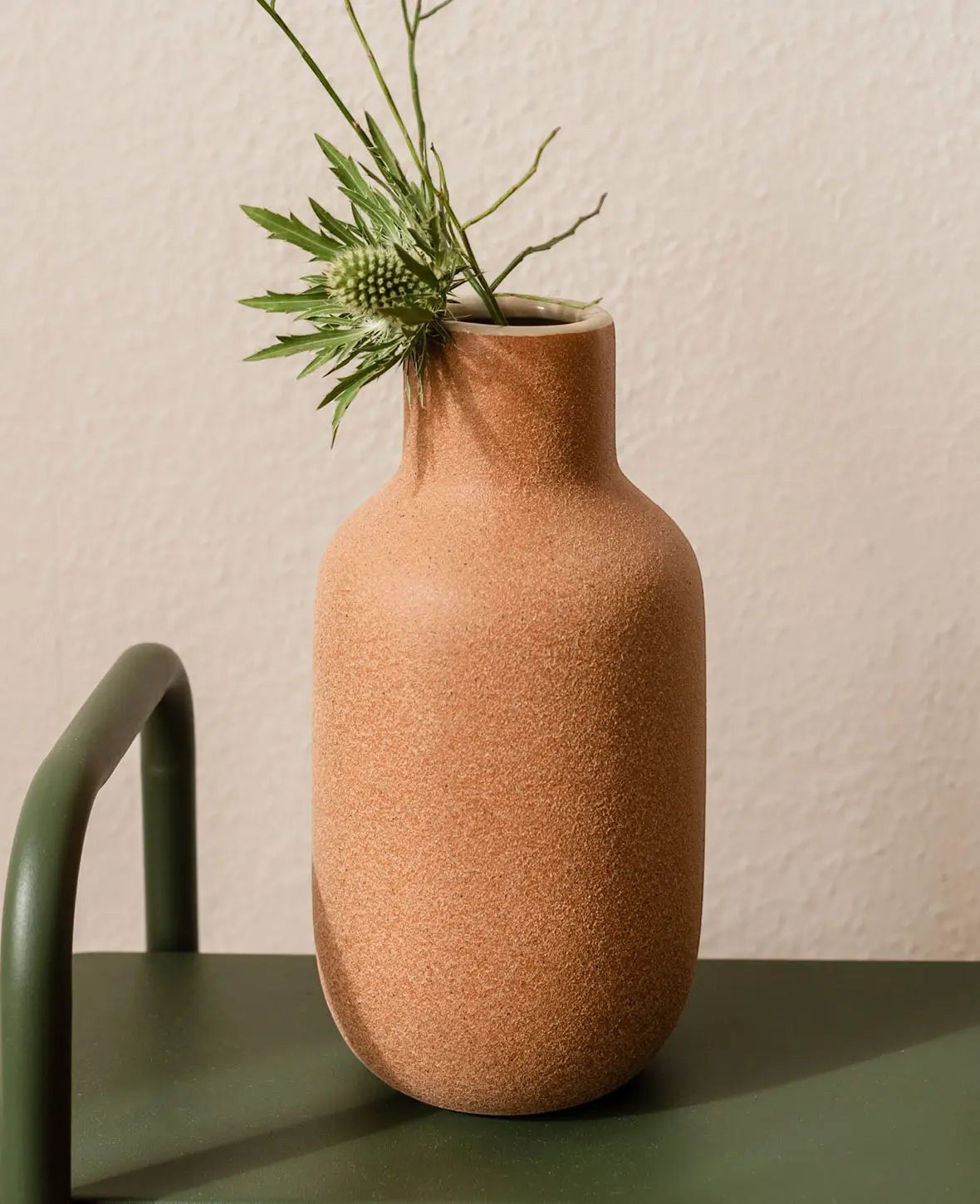 Terracottafarbene Keramikvase Ø 10 x H 20.5 cm