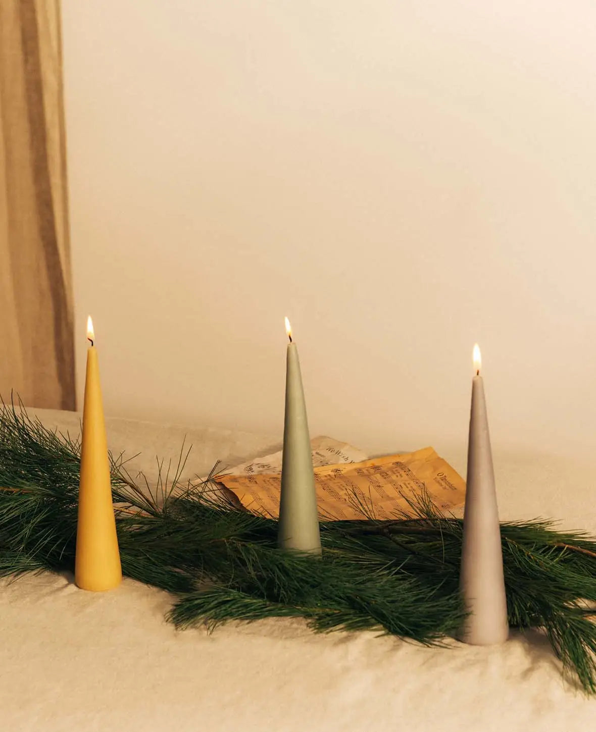 Taper Candle, Grey