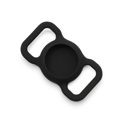 Apple AirTag Silikon Case Hülle Halsband Halterung für Haustiere, Schwarz