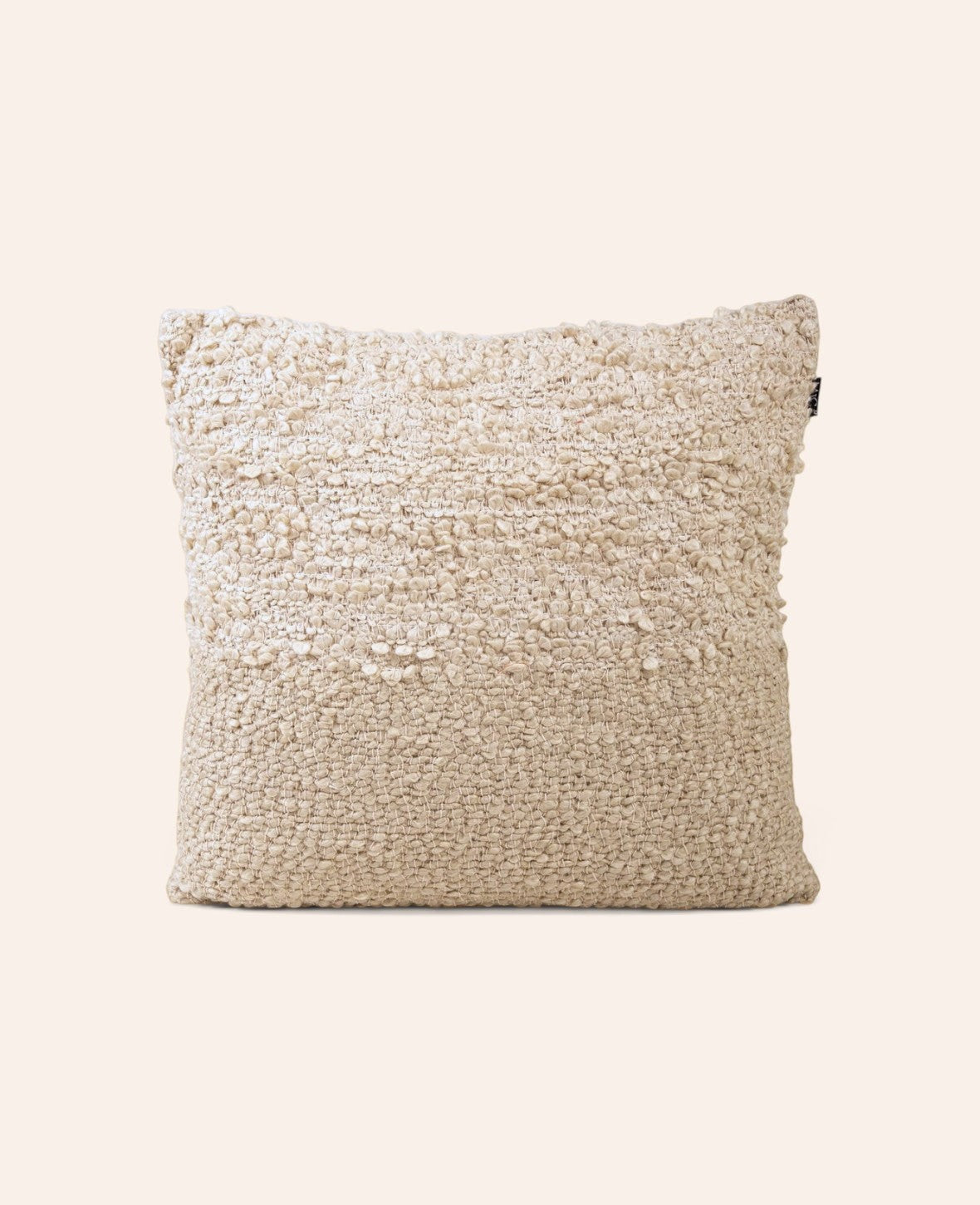 Esmée Kissen mit strukturierter Oberfläche in Beige, 45x45 cm, aus Polyester mit Reißverschluss