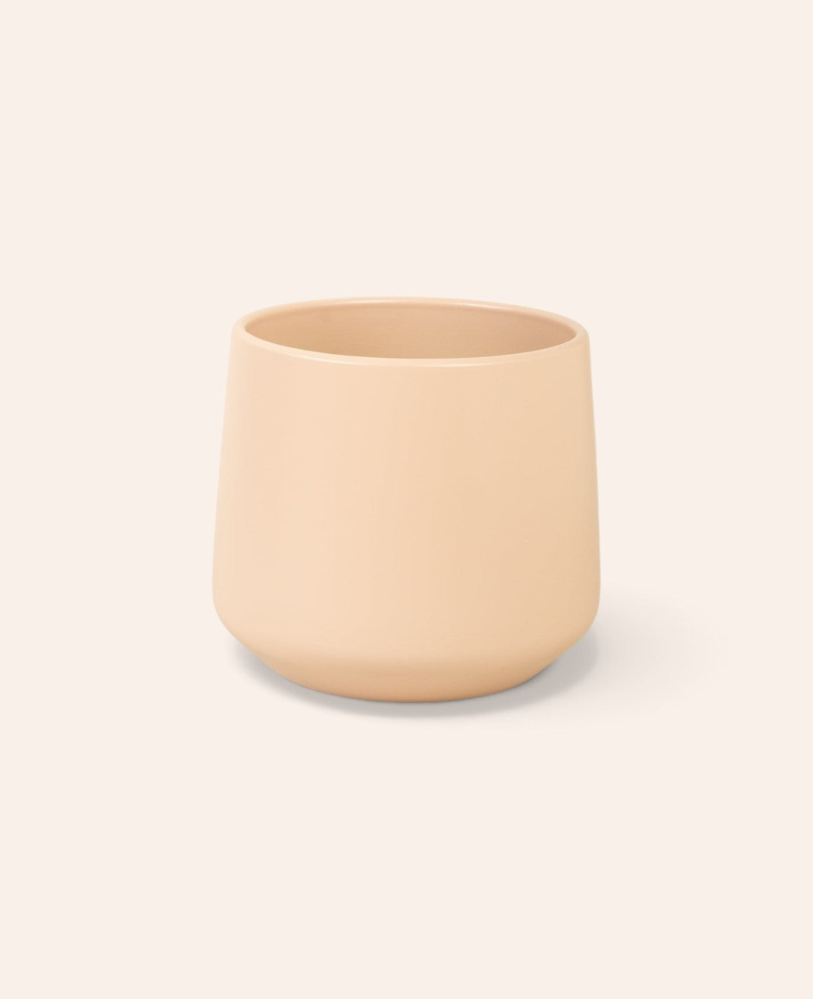 Esmée Blumentopf aus matter Keramik in Hellrosa mit modernem, schlichtem Design für den Innenbereich