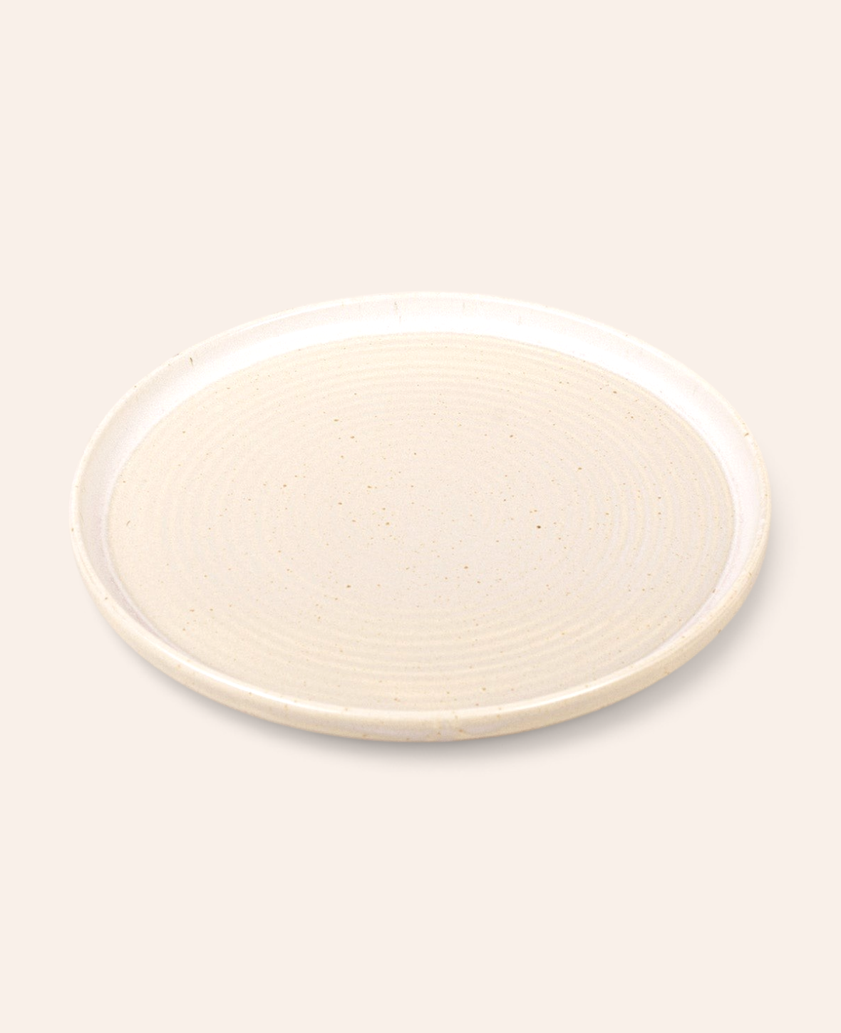 Esmée Essteller aus Porzellan in Off-White und Beige mit handgefertigter Optik, 27 cm Durchmesser