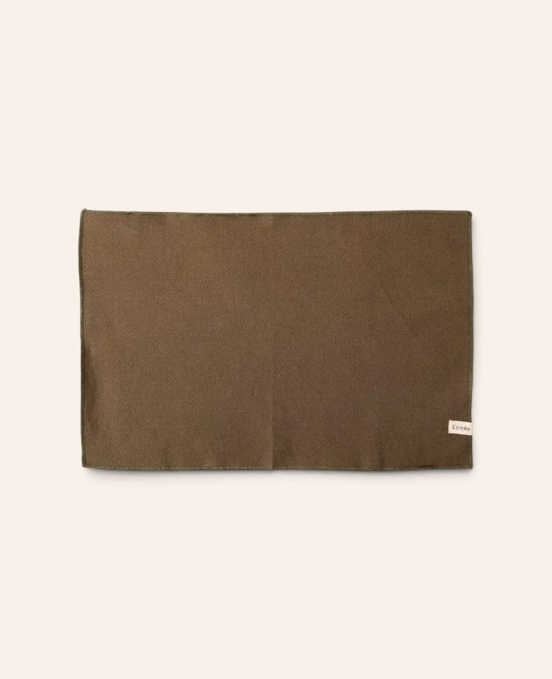 Esmée Mani Tischset in Oliv aus nachhaltiger Bio-Baumwolle, 33x50 cm, 2er-Set