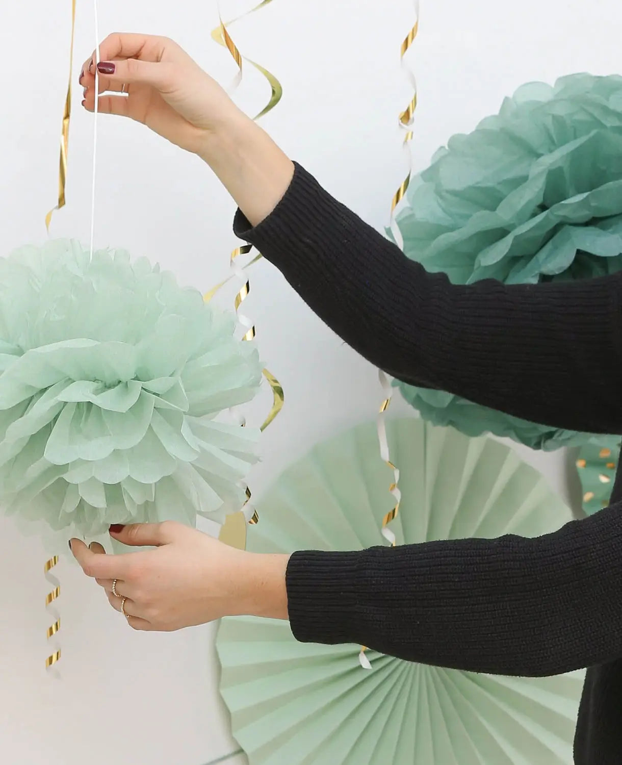 Party Set, Mint / Gold, 8 tlg.