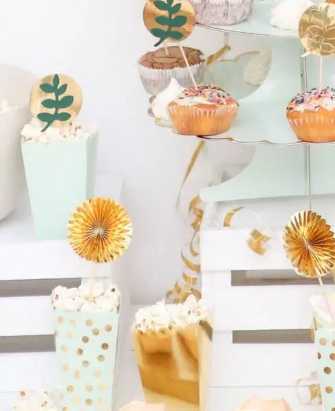 Folien Picker / Cup Cake Topper / Apéro Picker, Gold, 8 Stk.